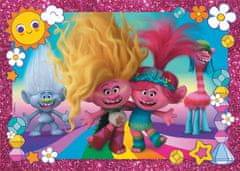 Trefl Glitter Trolls Puzzle 3, 100 kosov