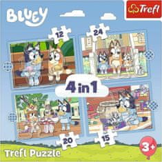 Trefl Sestavljanka 4v1 Bluey in njegov svet 28,5x20,5cm