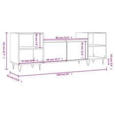 Vidaxl TV omarica betonsko siva 160x35x55 cm inženirski les