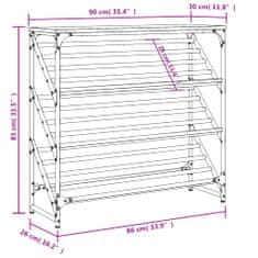 Vidaxl Regal za čevlje siva sonoma 90x30x85 cm inženirski les