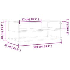 Vidaxl Klubska mizica siva sonoma 100x51x40 cm inženirski les