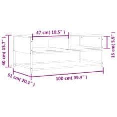 Vidaxl Klubska mizica sonoma hrast 100x51x40 cm inženirski les