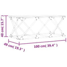 Vidaxl Klubska mizica črna 100x49x40 cm inženirski les