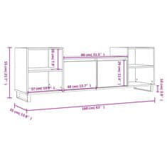 Vidaxl TV omarica betonsko siva 160x35x55 cm inženirski les