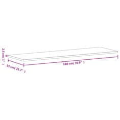 Vidaxl Delovni pult 180x55x2,5 cm trdna bukovina