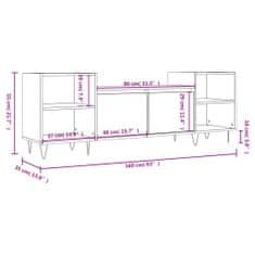 Vidaxl TV omarica siva sonoma 160x35x55 cm inženirski les