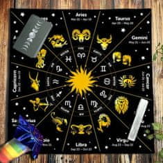 Northix Tkanina za tarot karte - zodiakalno znamenje - 80 x 80 cm 