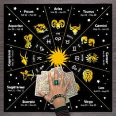 Northix Tkanina za tarot karte - zodiakalno znamenje - 80 x 80 cm 