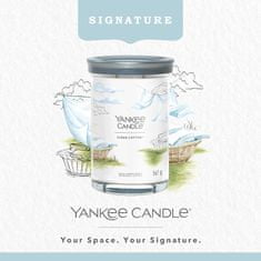 Yankee Candle Dišeča sveča Signature Tumbler iz stekla velik Clean Cotton 567 g