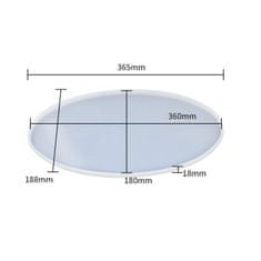 Artline Epoxy Resin Silikonski kalup - Ovalni, 36.5x18.8x1.8 cm