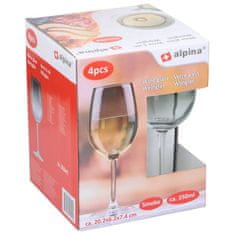 Alpina Komplet kozarcev za vino 4 kosi 360 ml dim ED-224044