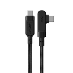 AceFast Opleten kotni kabel USB-C 100W 20V 5A 2m črn