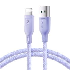 slomart kabel joyroom multi-color series sa34-al3 usb-a / lightning 3a 1m - vijoličen