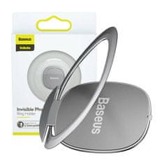 BASEUS Ring nosilec obroček Invisible za telefon (srebrn)