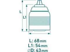 Extol Industrial Glava s hitrim odpiranjem chuck, 2-13mm