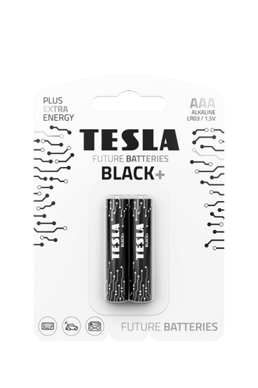 TESLA AAA BLACK+ alkalna, 2 kosa