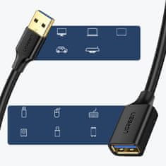 NEW Kabel USB 3.0 podaljšek 1 m črn