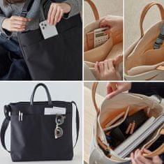 Dollcini Elegantna ženska torbica za čez ramo, Tote Bag, luksuzna, Tote style bag, črna mešanica