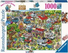 Ravensburger Puzzle Ray's Comic Holiday Resort 1: Kampiranje 1000 kosov