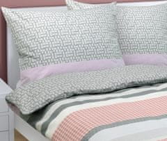 Flanelna posteljnina - 140x200, 70x90 cm - Geometrija vijolična