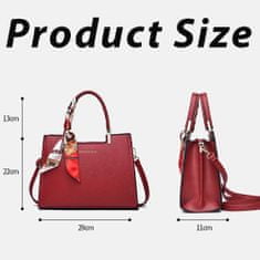 Dollcini Ženske ročne torbice, kurirske torbe, modne ženske torbe, torbe iz PU usnja, torbe za prosti čas, ženske/potovalne/službene/dnevne, rdeče-zlata