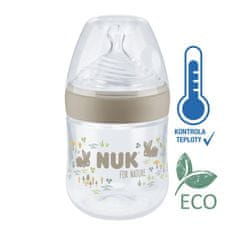 Nuk Baby Bottle For Nature z nadzorom temperature, rjava 150 ml