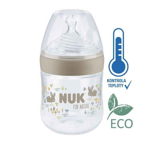 Nuk Baby Bottle For Nature z nadzorom temperature, rjava 150 ml