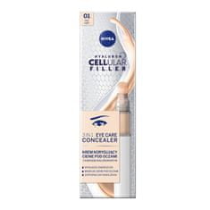 shumee Hyaluron Cellular Filler 3In1 Eye Care Concealer krema za korekcijo temnih kolobarjev pod očmi 01 Light 4 ml