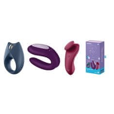 shumee Partner Box 3 komplet Royal One Ring vibrator + Double Joy Partner vibrator + Sexy Secret Panty vibrator