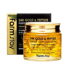 shumee 24K zlato &amp; Peptide Perfect Ampoule Cream ampula za obraz s 24-karatnim zlatom in peptidi 80 ml