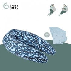 Babymoov večnamenski vzglavnik B.LOVE BUNDLE Vegetal + rezervni pokrov Wind Blue
