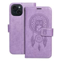 OEM MEZZO Knjižni etui za IPHONE 15 dreamcatcher vijolična