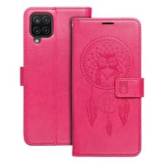 OEM MEZZO Kovček za knjigo za SAMSUNG A12 / M12 dreamcatcher magenta