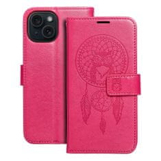 OEM MEZZO Knjižni etui za IPHONE 15 dreamcatcher magenta