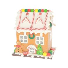 Rayher.	 Candy Christmas House, z lučko, keramika, 17.5cm