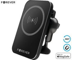 Forever MACH-100 magnetni avto nosilec/polnilec za telefon, 15 W brezžično polnjenje, 360° vrtenje