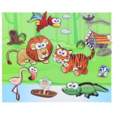 Nobo Kids Puzzle Magnetna tabla Puzzle Safari Animal