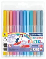 Centropen markerji 12 barv Pastelne barve