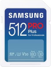 Samsung PRO Plus SDXC 512GB / CL10 UHS-I U3 / V30