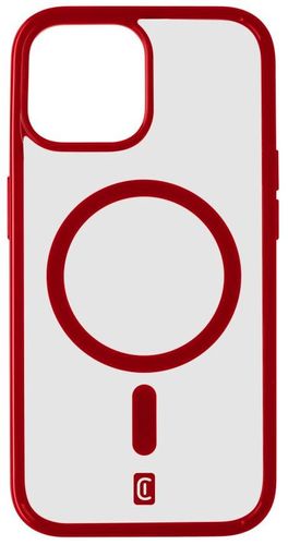 cellularline zaščitni zadnji ovitek Pop Mag zadnji ovitek s podporo Magsafe za Apple iPhone 15, prozoren / rdeč POPMAGIPH15R