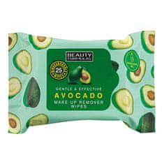 shumee Avocado Make-Up Remover Wipe robčki za odstranjevanje ličil z avokadovim oljem 25 kos.