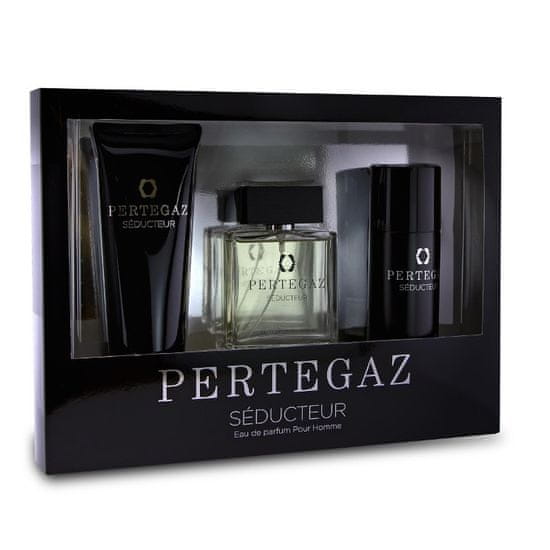 shumee Pertegaz Seducteur Pour Homme set parfumska voda v spreju 100 ml + gel za prhanje 230 ml + deodorant 150 ml