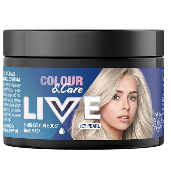 shumee Live Color&amp;Care 5-minutna barvna in negovalna maska za lase Icy Pearl 150 ml