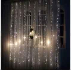 Malatec Novoletne lučke zavesa 300 LED hladno bela 3m – 8 funkcij