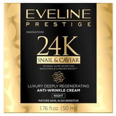 shumee Prestige 24k Snail & Caviar luksuzna globoko regeneracijska nočna krema proti gubam 50 ml