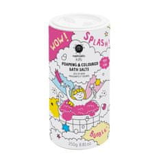 shumee Kids Foaming &amp; Coloured Bath Salts penasta kopalna sol za otroke Pink 250g