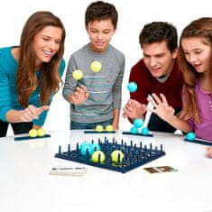 Netscroll Družabna igra za celo družino, namizna igra: kdo prvi zadane vzorec na kartici, za igranje s karticami in žogicami, za vse starosti, strateško razmišljanje, razvoj motorike, 2+ igralcev, HopGame