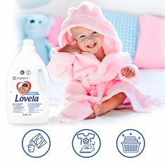 Lovela Baby tekoči detergent, 2,9 l/32 odmerkov pranj, belo perilo