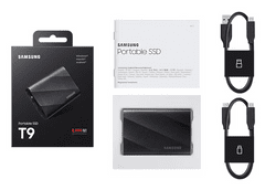 Samsung T9 zunanji SSD, 1 TB, USB-C 3.2 Gen 2x2, črn (MU-PG1T0B/EU)