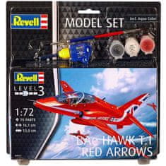 Revell maketa-miniatura SET BAe Hawk T.1 Red Arrows • maketa-miniatura 1:72 novodobna letala • Level 3